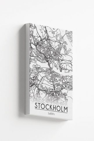Stockholm Map Line Art Canvas