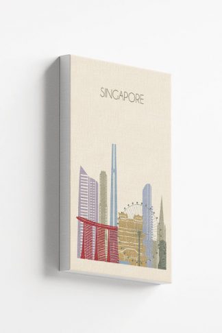 Singapore skyline Canvas