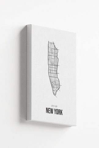 New York Map Line art Canvas