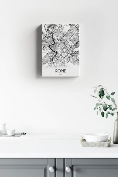 Rome map line art Canvas