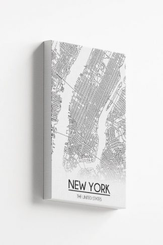 New york map line art Canvas