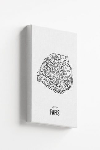 Paris Map Line Art Canvas