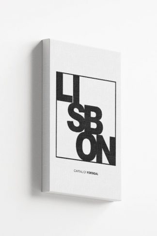 Lisbon Typo Canvas