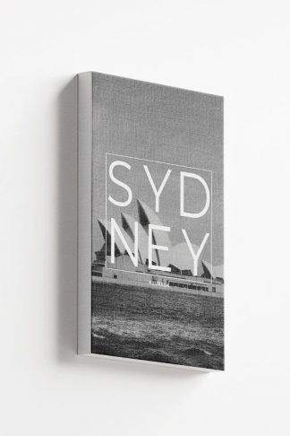 Sydney B&W Typo Canvas