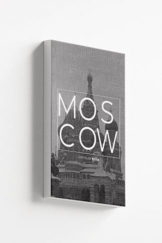 Moscow B&W Typo Canvas