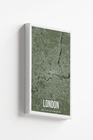London Colored City Map Canvas