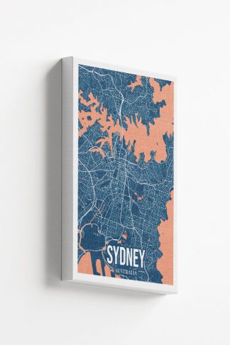 Rio Sydney Colored City Map Canvas