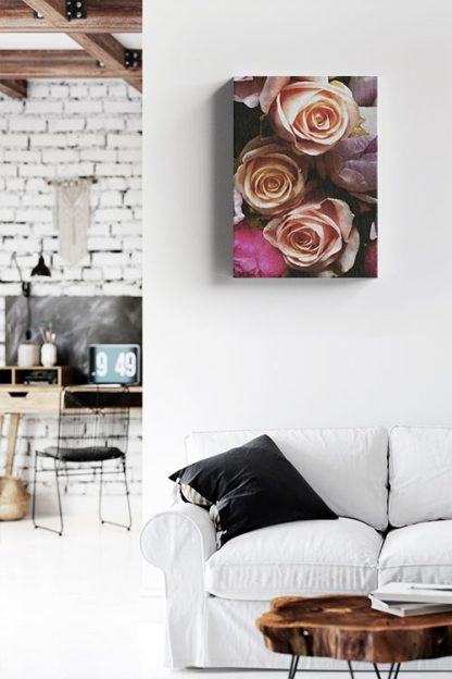 Hybrid tea roses canvas