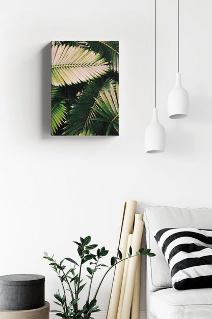 Aesthetic rainforest leaves Canvas