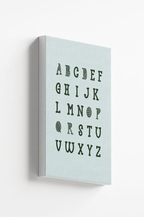 Abc doodle Canvas