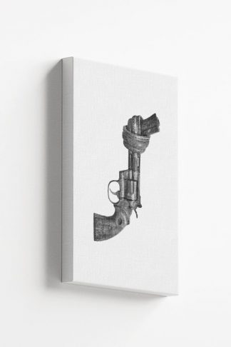 Non violence gun sculpture canvas