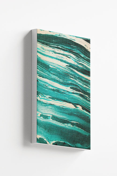 Water waves on canvas canvas