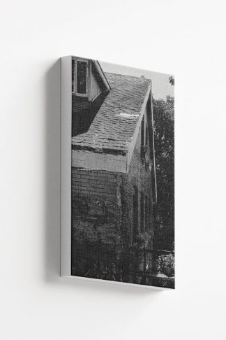 Black and white house canvas