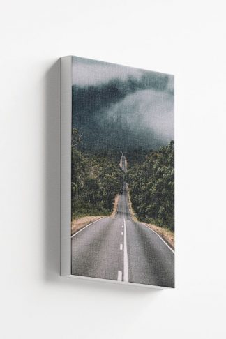 Foggy road canvas