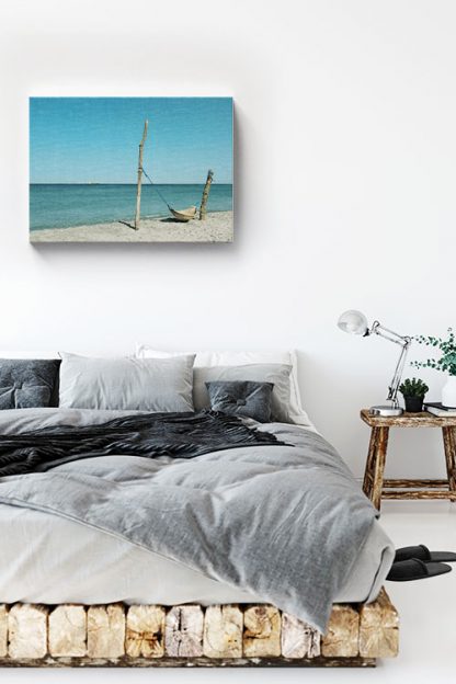 Hammock at beach canvas