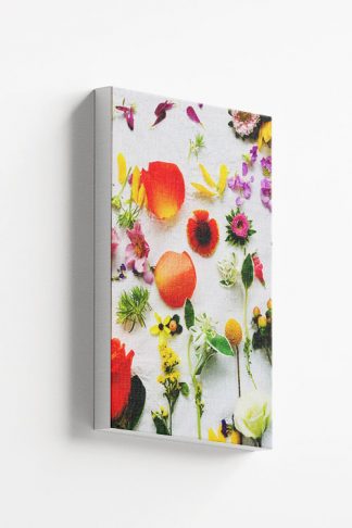floral flat lay canvas