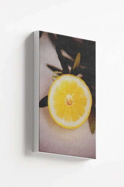 Half aesthetic lemon photo canvas