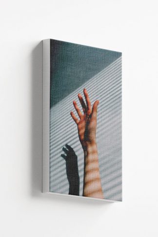 Hand photo with horizontal shadow effect canvas