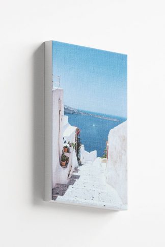 Santorini stairs canvas