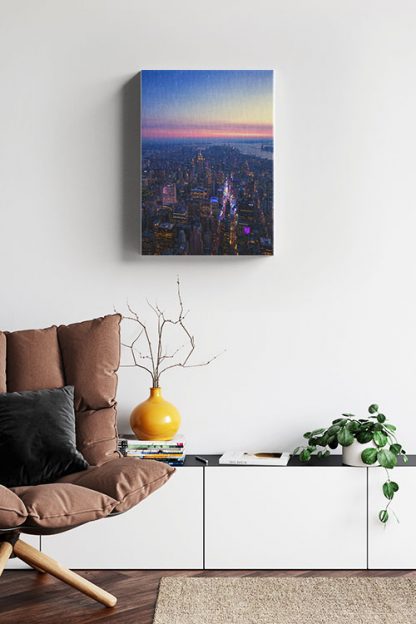 City lights and sky canvas