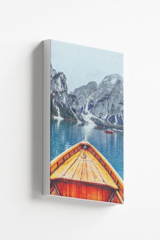 Boat on valley canvas