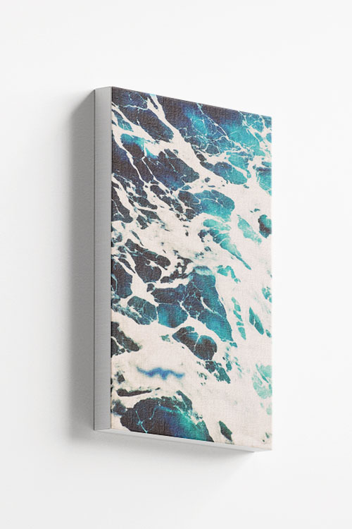 Blue water waves on canvas 2 canvas