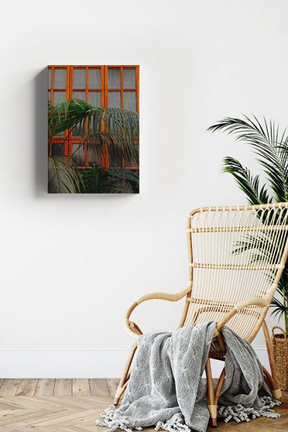 Plants on window canvas