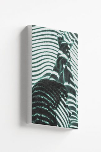 Lady in black and white resilience canvas
