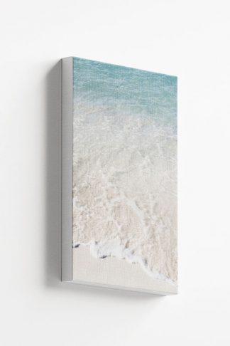 Wave on sand close-up canvas