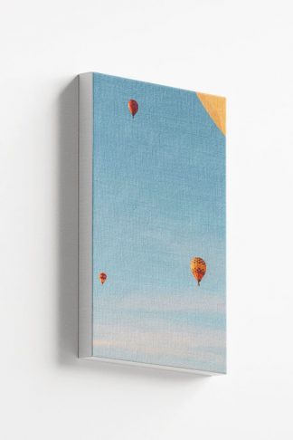 Blue sky and hot air balloon canvas