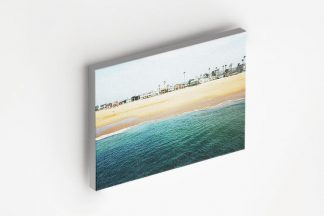 Water, houses and shore canvas