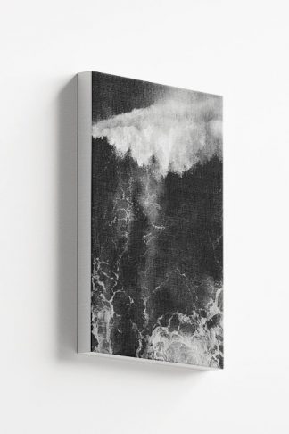 Black and white strong wave canvas