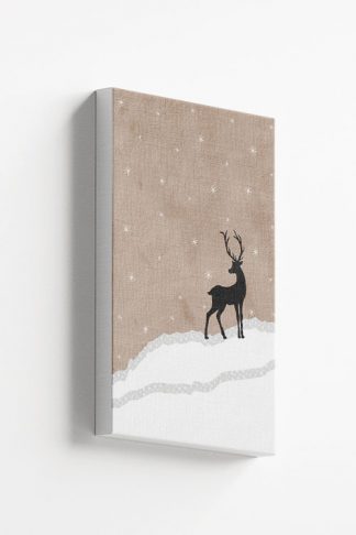 Deer in winter Canvas