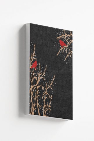 Red birds on branch Canvas