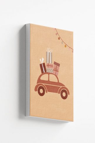 Christmas car with gifts Canvas