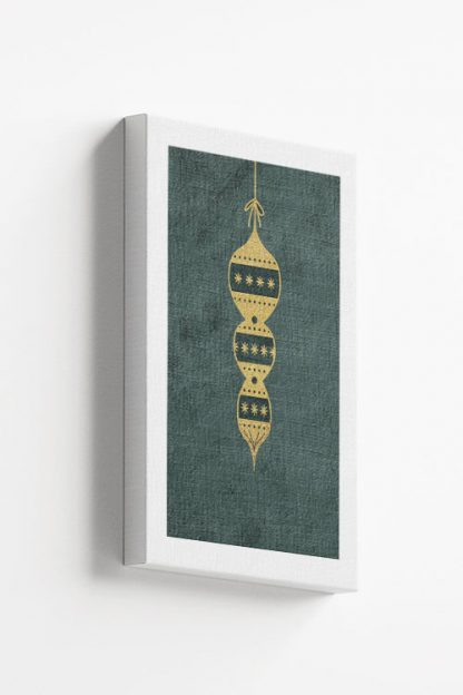 Scandinavian gold ornament Canvas