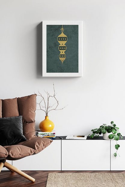 Scandinavian gold ornament Canvas