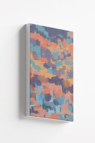 Orange and teal clouds abstract Canvas