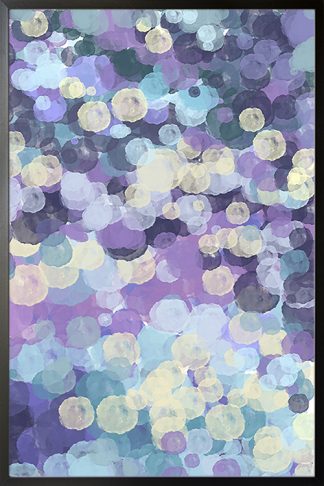 Purple and Turquoise clouds abstract Poster