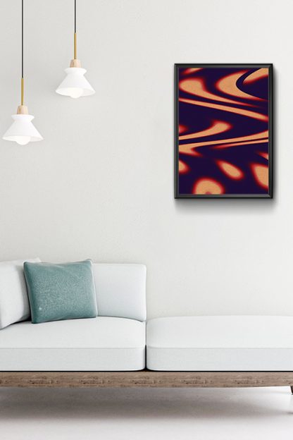 Abstract color violet and pink grain Poster