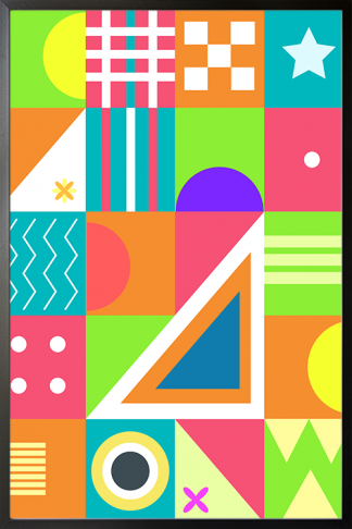Abstract Patter and vibrant colors Poster