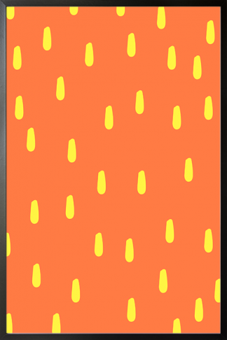 Abstract orange and yellow pattern Poster