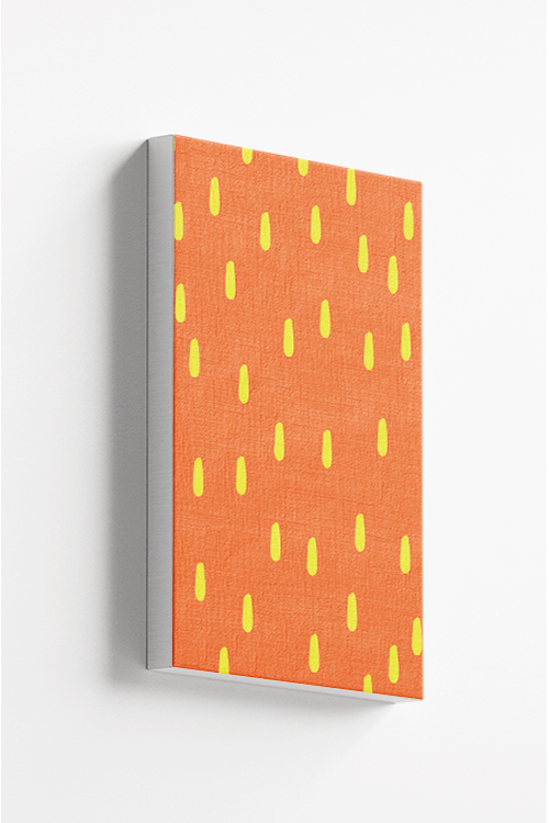 Abstract orange and yellow pattern Canvas