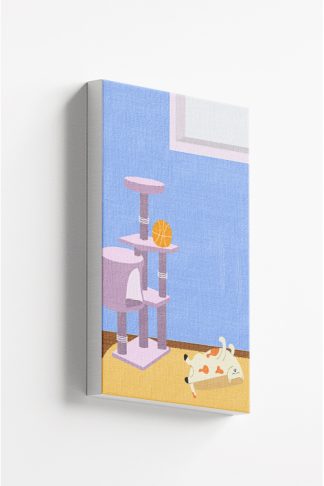 Cat in a room Canvas