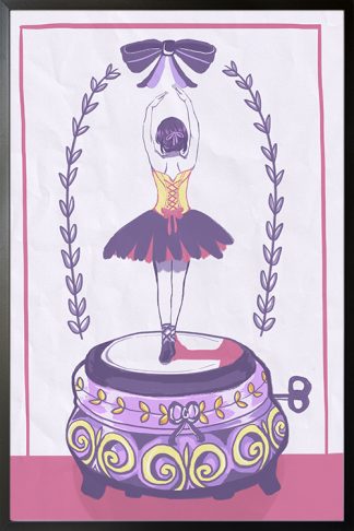 Colorful ballerina Poster