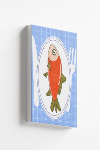 Fish in plate Canvas