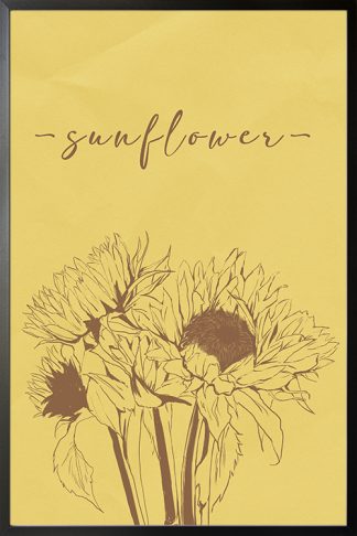 Sunflowers on yellow Poster