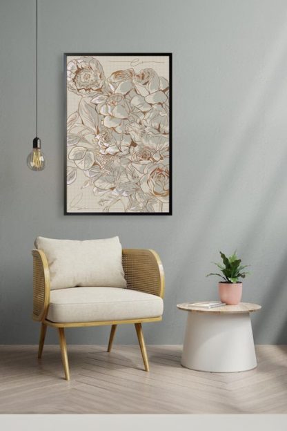 Roses on white Poster