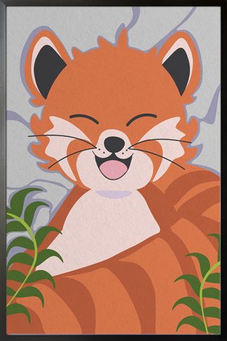 Cute smiling fox Poster