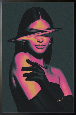 Yvonne Aresu on Glitch on poster with black frame